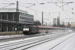 br-189-dispolok 189 910 mit EC 82 am 14.02.2010 am Heimeranplatz in M�nchen.
