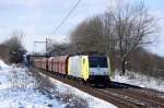 br-189-dispolok ES64F4-203 mit einem Kohlezug am 5.3.10 in Ahlten.
