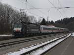 br-189-dispolok Die ES 64 F4-032 Bosporus Express mit einem Brenner EC am 13.03.2010 bei der Durchfahrt in A�ling. 