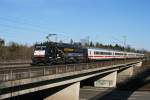 br-189-dispolok 189 932 mit EC 80 am 19.03.2010 zwischen Vaterstetten und Haar.
