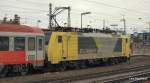 br-189-dispolok Blick auf die Seite der ES 64 F4-088, die am 21.03.10 mit EC 87 M�nchen Hbf - Verona Porta Nuova in M�nchen-Ost einen kurzen Zwischenhalt einlegt.