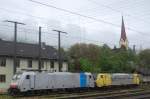 br-189-dispolok 186 109 von Railpool und 189 903-8 warten am 15.5.2010 in Kufstein auf neue Aufgaben.