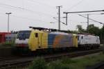br-189-dispolok ES 64 F4-901 und ES 64 F4-091 waren am 25.05.2010 in M�nchengladbach Hbf abgestellt
