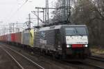 ES64F4-999 und Dispolok(BR182) in Hamburg-Harburg 20.11.2010  ...