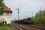 br-194-e-94-dr-254 254 052 am 01.05.2010 mit G�terzug bei der Ausfahrt aus Zerbst