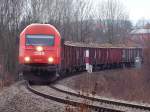  Unerm�dlich ist 2016 077 mit den t�glichen R�benz�gen(59035)von Geinberg Richtung ...