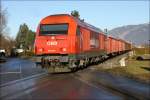 br-2016 2016 046 f�hrt mit Hackschnitzelleerzug 64585 von P�ls nach Zeltweg.
Zeltweg 03.2010
