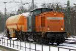 202 271-3 der Bocholter Eisenbahngesellschaft in Bochum Langendreer-West 13.1.2010  ...