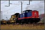 BR 202 202 264-8 -WFL 17- unterwegs mit einem Schienenverleger nach Grimmen.   Stralsund am 27.10.09 
