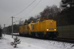203 308 dieselte zusammen mit 711 120 am 18.02.2010 durch ...