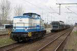 Ex-DB 203 208 von D&D am 10.4.10 mit einem Schüttgutzug ... Ex-DB 203 208 von D&D am 10.4.10 mit einem Schüttgutzug ...