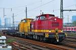 203 004 und V150.01 im Frankfurter Au�enbahnhof am 08.05.2010  ...