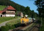 BR 203 203 316-5 und 315-2 mit dem RabZ 95212 (Rottweil-Hausach) bei Gutach 24.6.10