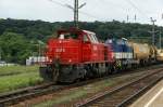 ÖBB Hector 2070 076 und WLB 9281 20000 91-6 ziehen ... ÖBB Hector 2070 076 und WLB 9281 20000 91-6 ziehen ...