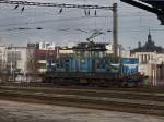 Die 210 021 am 03.04.2010 bei einer Rangierfahrt in Pilsen ...