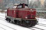 Die 212 381-8 der EFW in Wuppertal Elberfeld am 01,02,10 ...