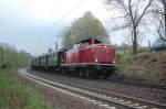br-212-db-10020 BR 212 084-8 fuhr am 01.05.2010 mit ihrem Sonderzug von Sontra zum Dampfloktreffen in Bebra, hier kurz hinter Sontra.
