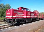 br-213-db-v10020-steilstreckenlok Rennsteigbahn 213 334 'Marion' wartet in Munster. Gru� an den sehr netten Tf! (19.07.10)
