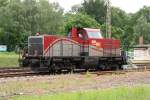 BR 214 BBL 04 (V150.05) steht am 19.06.2010 in Eberswalde am B� Tierpark.
