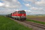 br-2143 2143 053 mit REX 7388 (NostalgieExpress Leiser Berge) am 01.05.2010 kurz vor Mollmannsdorf. 