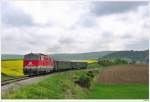 br-2143 2143.038 auf Ihrer Pendelfahrt (REX7396) von Korneuburg nach Ernstbrunn; hier kurz nach Mollmannsdorf, 2.5.2010.