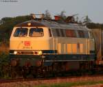 BR 217 Nach fast 20 Minuten Verdunkelung schaffte es die Sonne noch reichtzeitig bis 217 014-0 mit dem 56524 (Kastel(Oberbay)-M�hldorf(Oberbay)) am Esig Al�tting vorbei kam 28.8.09