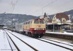 217 001 bei der �berf�hrung eines Cisalpino in Plochingen am ...