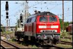 218 435-6 bei Rangierarbeit in Stendal. am 09.05.09  ...