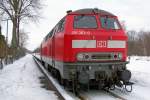 218 363-0 abgestellt im Bahnhof Munster (19.02.10)  ...