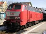 BR 218 Lokportraits 218 464-6 im Bahnhof Immenstadt,am 13.3.2004
