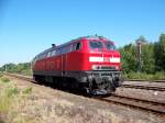 BR 218 Lokportraits 218 345-7 beim umsetzen in Munster (09.07.10)