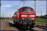 BR 218 Lokportraits 218 435-6 im Bahnhof Stendal.   am 09.05.09 