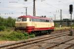 BR 218 Lokportraits 218 105 in Aschaffenburg abgestellt. 