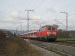 218 483-6 mit RB 18991 (Ludwigshafen(Rh)Hbf-Sinsheim(Elsenz)) am 13. Dezember 2009 ...