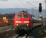 218 478-6 mit der RB 18993 (Ludwigshafen(Rh)Hbf-Sinsheim(Elsenz)) bei der ...