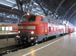 218 832-4 mit einem Teil des Berliner Tunnelrettungszuges am 04.01. 10 ...