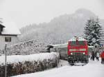 218 432-3 mit dem IC 2084 in Fischen, 30.01.2010. ... 218 432-3 mit dem IC 2084 in Fischen, 30.01.2010. ...