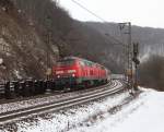 DT 218 mit dem IC 2012 auf der Geislinger Steige ...