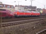 Eine Doppel Traktion von Br 218. Die beiden Schleppen einen ...