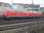 Doppel Traktion Br 218 im Bahnhof K�ln West am 6.2.10 ...