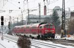 BR 218 mit Zugen 218 433 am 13.02.10 mit RB 27045 nach M�hldorf am Heimeranplatz