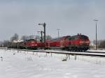 Die 218 422 mit der RB nach Landshut am 17.02.2010 ...
