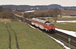 218 407-5 am 7.03.2010 mit einem RE nach L�beck Hbf ...