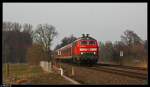 BR 218 mit Zugen Comeback der 218, Karlsruhe - Neustadt! 218 480 bei Steinweiler mit ihrem RE richtung Karlsruhe. Aufgenommen am 11.03.10
