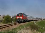 Die 218 428 am 24.04.2010 mit dem IC Rottalerland unterwegs ...