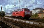 BR 218 mit Zugen 218 004  Pforzheim  03.10.93