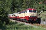 Die 218 105-5 mit einen TEE Sonderzug anl�sslich des Bahnhofsfest ...
