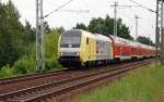 ER 20 - 007 zieht am 12.06.10 einen ILA-Shuttle durch ...