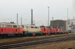 z-gestellter Diesellokverband mit Farbtupfer der besonderen Art... �ber den Zaun ...