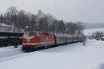 BR 229 MEG 302 (229 173) mit ihren Sonderzug am 06.02.2010 im Bahnhof Cranzahl.